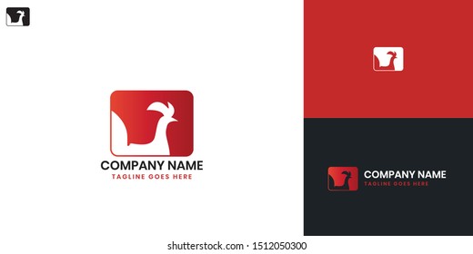 Chicken Abstract logo - All elements on this template are editable with vector software, suitable for Abstract Logo Business / Industry.