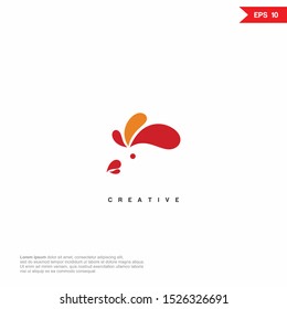 Chicken abstract modern Logo icon design. Vector graphic design template element. Graphic Symbol for Corporate Business Identity.