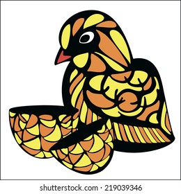 chicken abstraction drawing