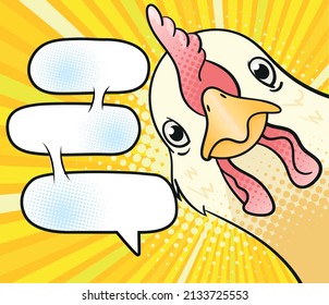 Chicken Animal Funny Cartoon Bubble 