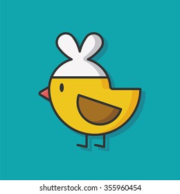 chicken animal vector icon