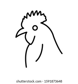 chicken animals icon vector design template
