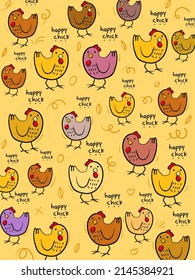 Chicken animals seamless pattern vector illustration design for print,textile.fabric.wallpapers.