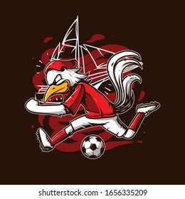 chicken artwork illustration. file vector editable