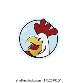 chicken astronauts for restaurant logo vector