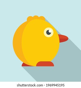 Chicken baby toy icon. Flat illustration of Chicken baby toy vector icon for web design