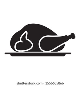 chicken baked icon turkey icon, Ready to use in web design , apps, software and print. - Vector. Eps 10