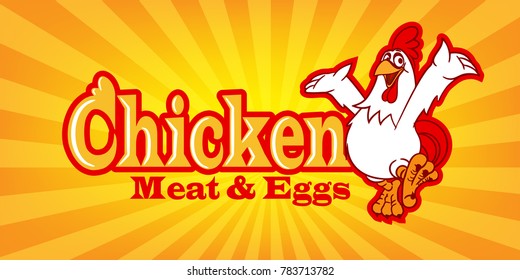 Chicken Banner Illustration