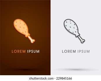 Chicken barbecue grill logo,Vector