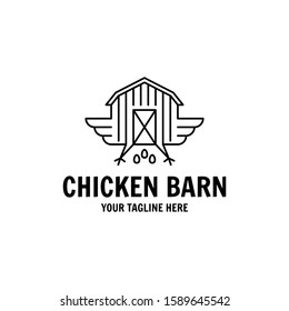 Chicken Barn Funny Logo Creative.