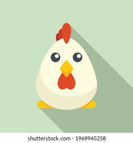 Chicken bath toy icon. Flat illustration of Chicken bath toy vector icon for web design