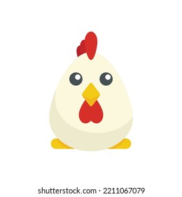 Chicken bath toy icon. Flat illustration of Chicken bath toy vector icon isolated on white background