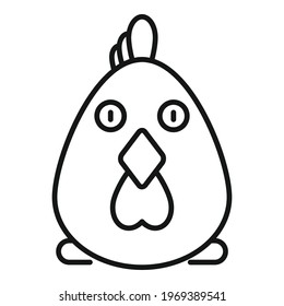 Chicken bath toy icon. Outline Chicken bath toy vector icon for web design isolated on white background