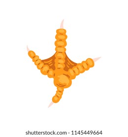 Chicken bird foot vector Illustration on a white background