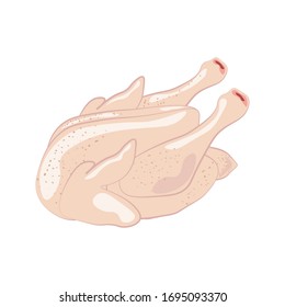 Chicken bird meat illustration on the white background. Vector illustration