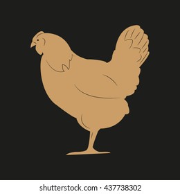 chicken bird, vector illustration