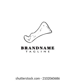 chicken bone cartoon logo template icon design modern isolated vector illustration