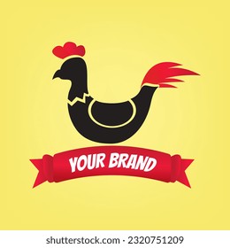 chicken brand logo template, suitable for restaurant logo