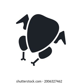 Chicken breast chicken wings chicken legs silhouette. Black isolated silhouettes. Fill solid icon. Modern glyph design. Vector illustration. Meat products and poultry. Food ingredients