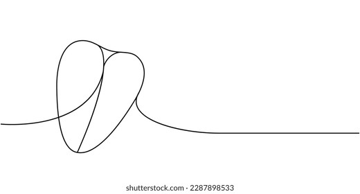 Chicken breasts one line continuous drawing. Fresh chicken meat continuous one line illustration. Vector minimalist linear illustration.