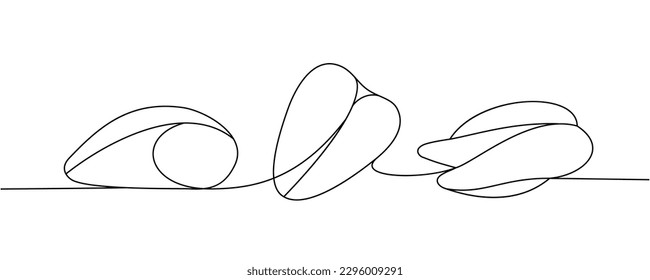 Chicken breasts set one line continuous drawing. Chicken meat continuous one line illustration. Vector minimalist linear illustration.