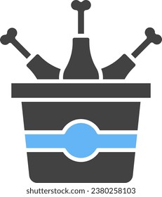 Chicken Bucket icon vector image. Suitable for mobile application web application and print media.