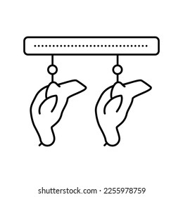 chicken carcass factory conveyor line icon vector. chicken carcass factory conveyor sign. isolated contour symbol black illustration