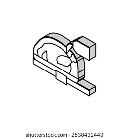 chicken carcass in package on market counter isometric icon vector. chicken carcass in package on market counter sign. isolated symbol illustration