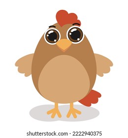 chicken cartoon - animal cute hen clipart vector