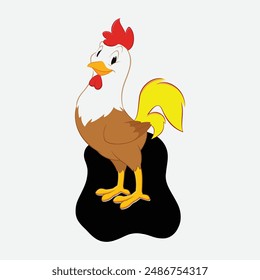 chicken cartoon animal cute kawaii doodle coloring page