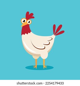 chicken cartoon character vector illustration