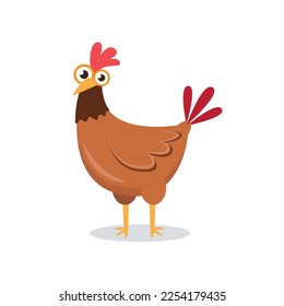 chicken cartoon character vector illustration
