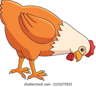 Chicken Cartoon Colored Clipart Illustration