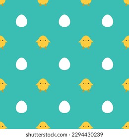 Chicken cartoon cute pattern seamless. Little chicken background. Baby fabric texture