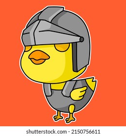 chicken cartoon illustration with various interesting and funny costumes. very suitable for stickers, logos, beads and so on