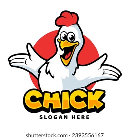 CHICKEN CARTOON MASCOT LOGO TEMPLATE