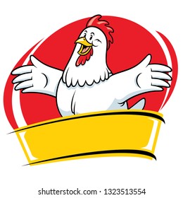 chicken cartoon mascot style character