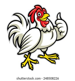 chicken cartoon thumb up