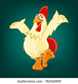 chicken cartoon vector