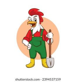 chicken cartoon vector. animal farm illustration