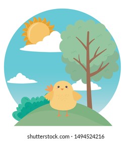 Chicken cartoon vector design vector illustration