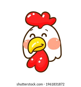 Chicken Character on white Background
