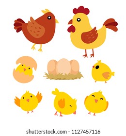 Vector Set Chicken Egg Stock Vector (Royalty Free) 389833153