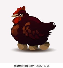 Chicken Character. Vector illustration 