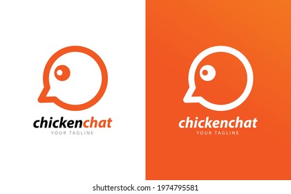 Chicken Chatting logo. Creative, unique, and modern. Vector illustration of EPS 10.