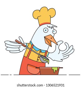 Chicken Chef Cooking Soup