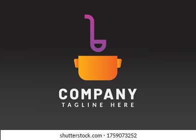 chicken chef Illustration logo template for restaurant logo, food company, cafe brand. use for iconic mark system, implementation for printing, website, business card, background, and pattern