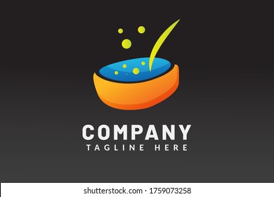 chicken chef Illustration logo template for restaurant logo, food company, cafe brand. use for iconic mark system, implementation for printing, website, business card, background, and pattern
