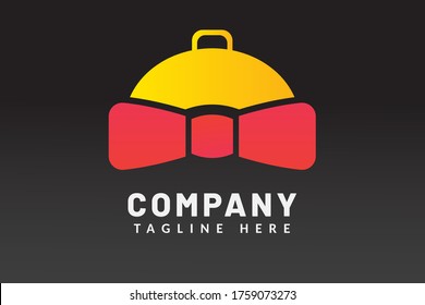 Küchenchef Illustration Logo Vorlage für Restaurant-Logo, Lebensmittelfirma, Café-Marke. Verwendung für Symbolmarkensystem, Implementierung für Druck, Website, Visitenkarte, Hintergrund und Muster