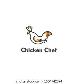 Chicken Chef Logo Design Template for Chicken cuisine restaurant